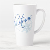 Tasse Latte Typographe de Merry Christmas (Droite)
