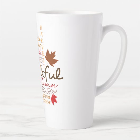 Tasse Latte Typographie (Droite)