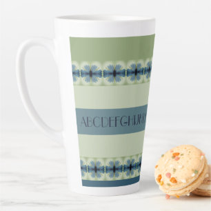 Tasse Latte Typographie alphabétique élégante