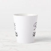 Tasse Latte Typographie chic Cinquante et FABULE ! Anniversair (Devant)