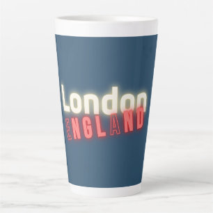 Tasse Latte Typographie contemporaine de Londres Neon Lumières