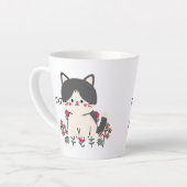 Tasse Latte Typographie Cool simple et moderne Nom et photo (Angle gauche)