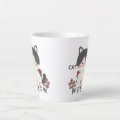 Tasse Latte Typographie Cool simple et moderne Nom et photo (Devant)