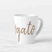 Tasse Latte Typographie d'Affogato espresso (Angle droit)