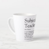 Tasse Latte Typographie de la meilleure définition d'enseignan (Angle gauche)
