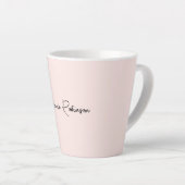 Tasse Latte Typographie de nom de monogramme de blush minimali (Angle droit)