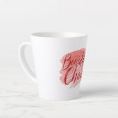 Tasse Latte Typographie de script Chaos Belle Esthétique (Angle gauche)
