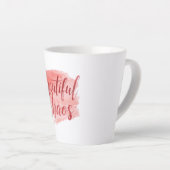 Tasse Latte Typographie de script Chaos Belle Esthétique (Angle droit)