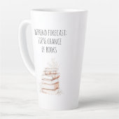Tasse Latte Typographie du livre Lover (Angle gauche)
