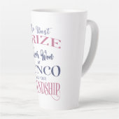 Tasse Latte Typographie du meilleur prix Friendship Bunco (Angle droit)