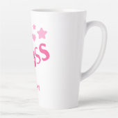 Tasse Latte Typographie Fun Boss Personnalisée Fille Rose (Droite)