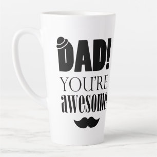 Tasse Latte Typographie minimaliste pour la fête des pères !