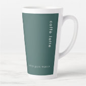 Tasse Latte Typographie minimaliste verte (Droite)