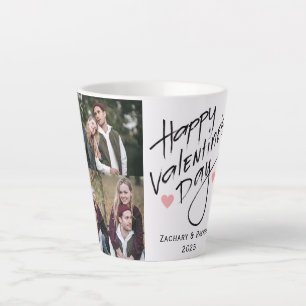 Tasse Latte Typographie romantique Valentines jour couple 3 ph