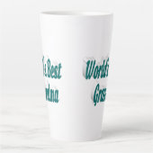 Tasse Latte Typographie verte de grand-mère (Devant)