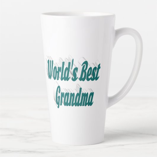 Tasse Latte Typographie verte de grand-mère (Droite)