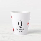 Tasse Latte U R MVP Moderne Christian Valentine Monogramme (Devant)