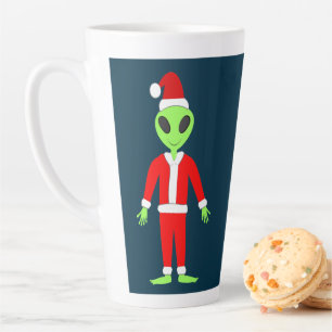 Tasse Latte UFO Ho Ho Père alien de Noël