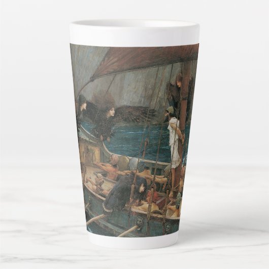 Tasse Latte Ulysse et les sirènes par John William Waterhouse (Devant)