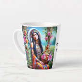 Tasse Latte Un accueil chaleureux dans une coupe (Angle gauche)