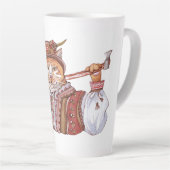 Tasse Latte Un chat cosaque en costume traditionnel (Angle droit)