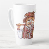 Tasse Latte Un chat cosaque en costume traditionnel (Angle gauche)