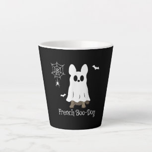 Tasse Latte Un chien de taureau français à Halloween