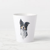 Tasse Latte Un chien mignon Bordure Collie (Devant)