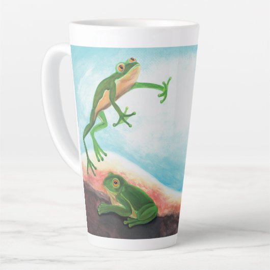 Tasse Latte Un cycle de vie étonnant d'une grenouille (Angle gauche)