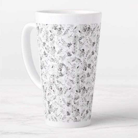 Tasse Latte Un design monochromatique présentant une multitude (Angle gauche)