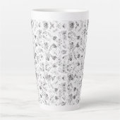 Tasse Latte Un design monochromatique présentant une multitude (Devant)