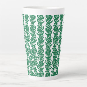 Tasse Latte Un design vert et noir captivant avec un g audacie