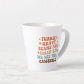 Tasse Latte Un Dîner Rétro D'Action De Grâce (Angle droit)