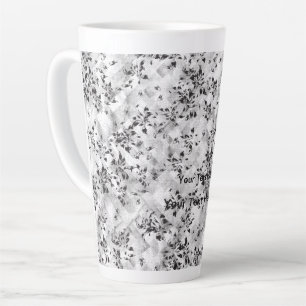 Tasse Latte Un élégant design noir et blanc plein de style