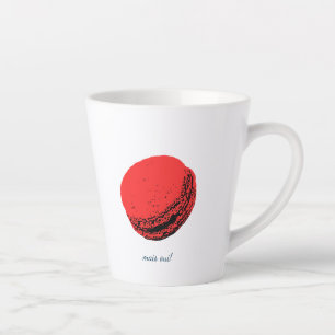 Tasse Latte un macaron fraise par jour !