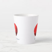 Tasse Latte un macaron fraise par jour ! (Devant)