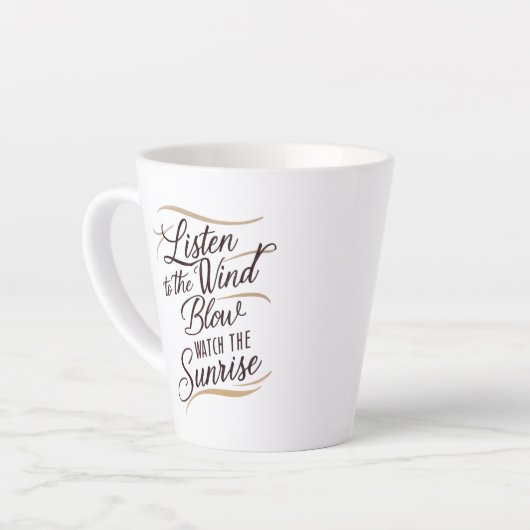Tasse Latte Un magnifique morceau d'art de mots avec un harmon (Angle gauche)