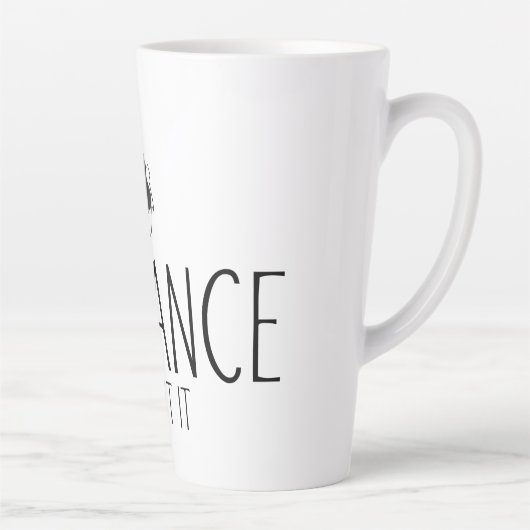 Tasse Latte Un message amusant - Juste Danser 1 (Droite)