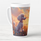 Tasse Latte Un mignon poisson blanc et poème (Angle gauche)