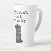 Tasse Latte "Un mile dans mes bottes" (Angle droit)