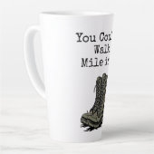 Tasse Latte "Un mile dans mes bottes" (Angle gauche)