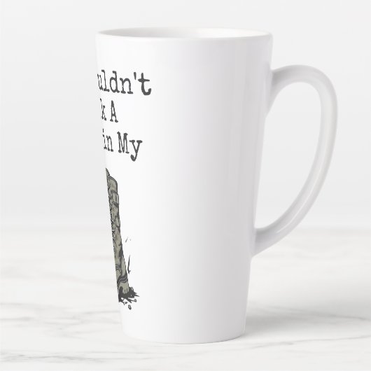 Tasse Latte "Un mile dans mes bottes" (Droite)