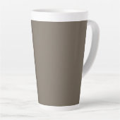 Tasse Latte un mur marron avec une horloge noire et blanche (Angle droit)
