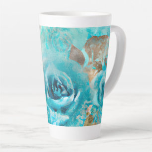 Tasse Latte Un Shabby Bleu Chic Ephemera Design Series 7