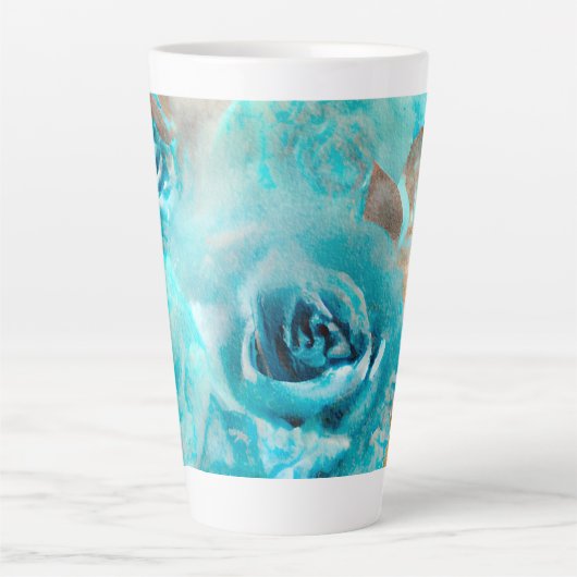 Tasse Latte Un Shabby Bleu Chic Ephemera Design Series 7 (Devant)
