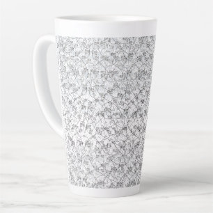 Tasse Latte Un socle blanc élégant avec un motif moucheté pour