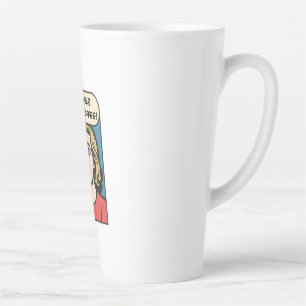 Tasse Latte une dame a besoin de son café envoyer de l'aide à