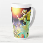 Tasse Latte Une époque de peinture à l'huile repensée (Angle droit)