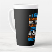 Tasse Latte Une Fille Devrait Être Mariée À Mécanique (Angle gauche)