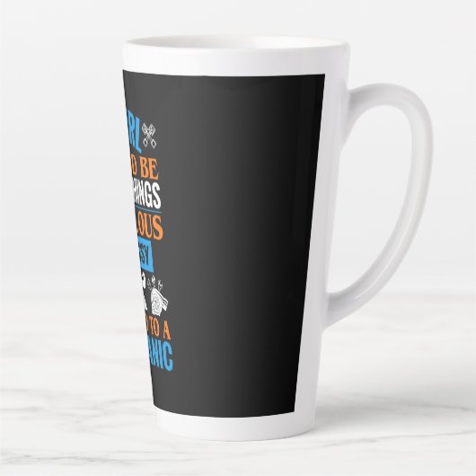 Tasse Latte Une Fille Devrait Être Mariée À Mécanique (Droite)